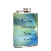 "Vertrouw op de Vibes" Aanmoedigend & Inspirerend  Heupfles (Rechts)