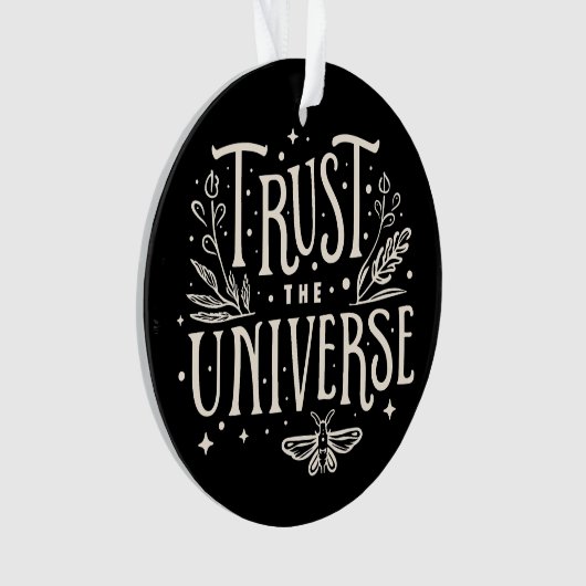 Vertrouw op de wet van aantrekking spiritueel ornament (voorkant)
