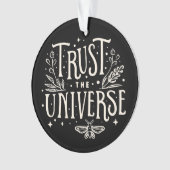 Vertrouw op de wet van aantrekking spiritueel ornament (voorkant)