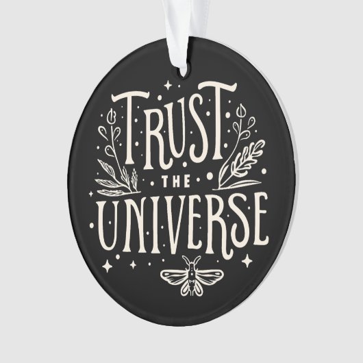 Vertrouw op de wet van aantrekking spiritueel ornament (voorkant)