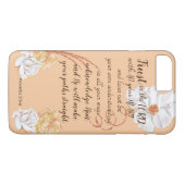 Vertrouw op de witte rozen van de Heer in goudroze Case-Mate iPhone Case (Achterkant (Horizontaal))