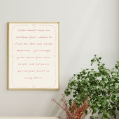 Vertrouw op degene die morgen vasthoudt poster