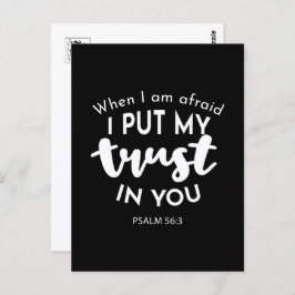 Vertrouw op duisternis als ik bang ben, vertrouw i briefkaart
