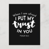 Vertrouw op duisternis als ik bang ben, vertrouw i briefkaart (Voorkant)