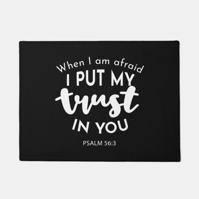 Vertrouw op duisternis als ik bang ben, vertrouw i deurmat (Voorkant)