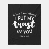 Vertrouw op duisternis als ik bang ben, vertrouw i fleece deken (Voorkant)