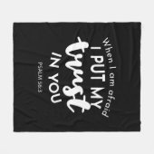 Vertrouw op duisternis als ik bang ben, vertrouw i fleece deken (Voorkant (Horizontaal))