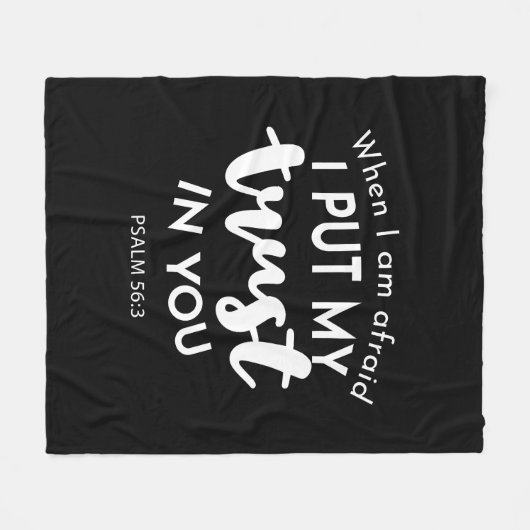 Vertrouw op duisternis als ik bang ben, vertrouw i fleece deken (Voorkant (Horizontaal))