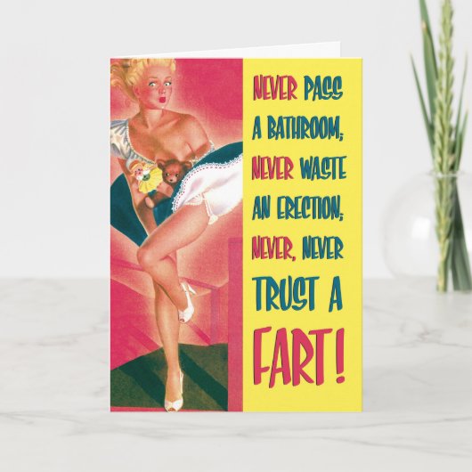 Vertrouw op een Fart Funny Birthday Kaart (Voorkant)