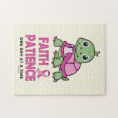 Vertrouw op een patiënt: Borstkanker Roze groene s Legpuzzel (Horizontaal)