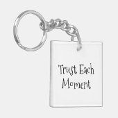 Vertrouw op elk moment Motivatie prijsopgave Sleutelhanger (Voorkant Links)