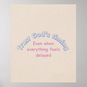 Vertrouw op God ..... Christelijke typografie Poster