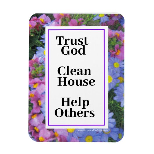 Vertrouw op God Clean House help anderen Magneet (Verticaal)