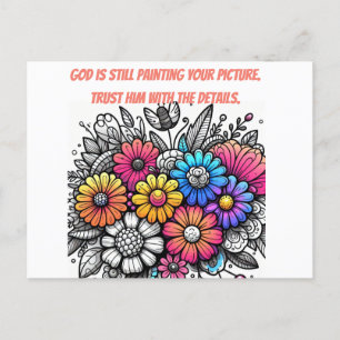 Vertrouw op God, geloof Briefkaart