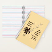 Vertrouw op God in de reis - Turtle Spiral Notitie Notitieboek (Binnen)