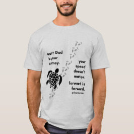 Vertrouw op God in uw reis T-shirt MANNEN