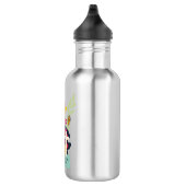 Vertrouw op God Kleurrijke Bold Abstracte Bloemen Waterfles (Rechts)