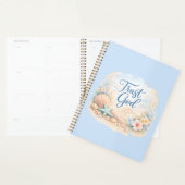 "Vertrouw op God" Kuststrand Aquarel Christen Planner (Display)