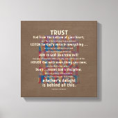 VERTROUW OP GOD LUISTER EER VERRUKKEN AARDTONEN CANVAS AFDRUK (Voorkant)