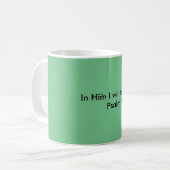 Vertrouw op God Quote Koffiemok (Voorkant links)