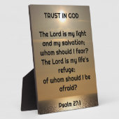 Vertrouw op God Tafelblad Plaque met Ezel Fotoplaat (Zijkant)