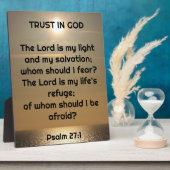 Vertrouw op God Tafelblad Plaque met Ezel Fotoplaat (Zijkant)