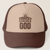 Vertrouw op God Trucker Hat Trucker Pet (Voorkant)