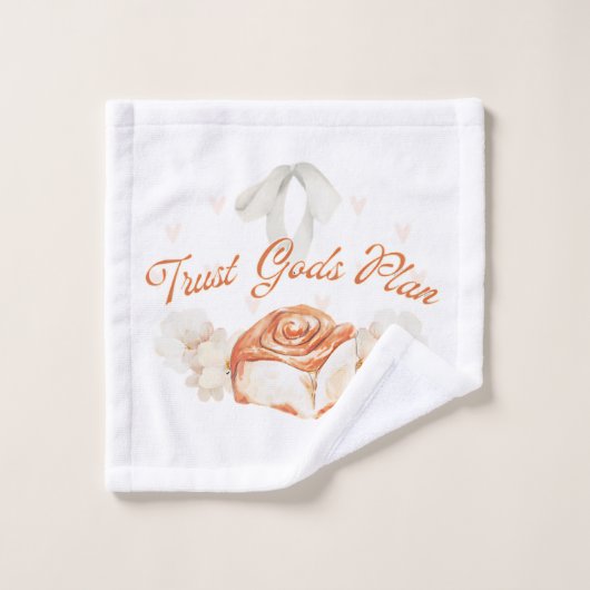 Vertrouw op Gods plan - Cinnamon Roll Handdoek Set (Wasdoekje)