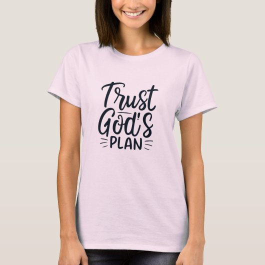 Vertrouw op Gods Plan T-Shirt Design (Voorkant)