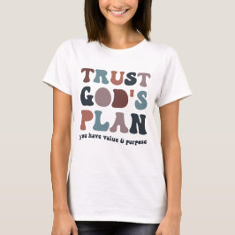 Vertrouw Op Gods Plan, Trendy Christelijk T-shirt