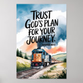Vertrouw op Gods plan voor uw reis Christelijke ku Poster (Voorkant)