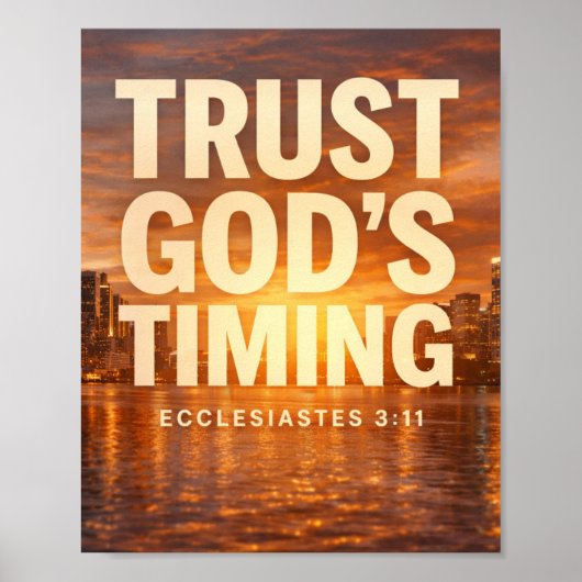 Vertrouw op Gods Tijd – Prediker 3:11 Geloof Poster (Voorkant)