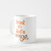 Vertrouw op Gods timing Koffiemok (Voorkant links)