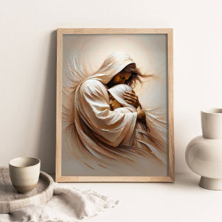 Vertrouw op Hem, Christelijke Kunst, Jezus Christu Poster