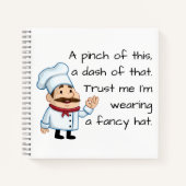 Vertrouw op het Chef Funny Poem Notitieboek (Voorkant)