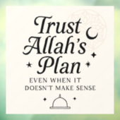 Vertrouw op het plan van Allah voor de Islamitisch Raamsticker (Vel 3)