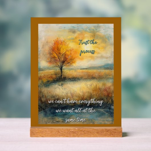 Vertrouw op het proces Acryl Teken Acryl Bord (Neutraal)