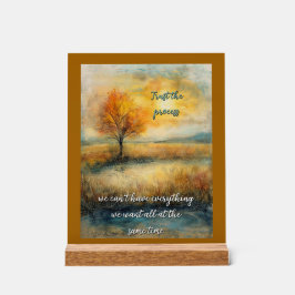 Vertrouw op het proces Acryl Teken Acryl Bord