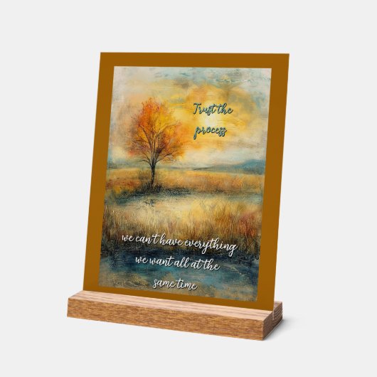 Vertrouw op het proces Acryl Teken Acryl Bord (Hoek)