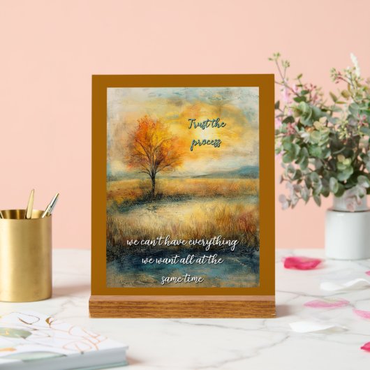 Vertrouw op het proces Acryl Teken Bord (Huwelijk)