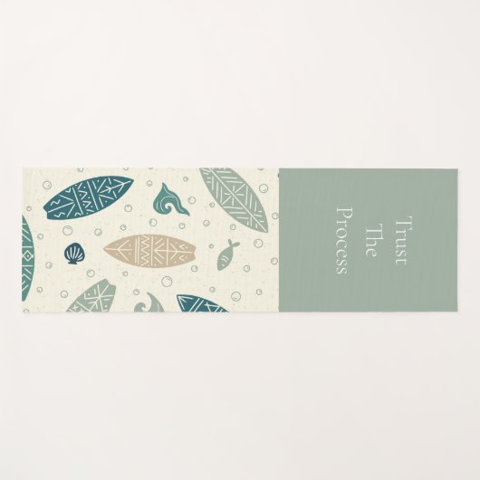 Vertrouw op het proces Kust Surfboard Yoga Mat (Voorkant (horizontaal))