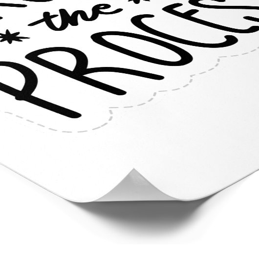 Vertrouw op het proces Minimal White and Black Poster (Hoek)