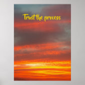 Vertrouw op het proces - Mooie zonnehemel geel Poster (Voorkant)