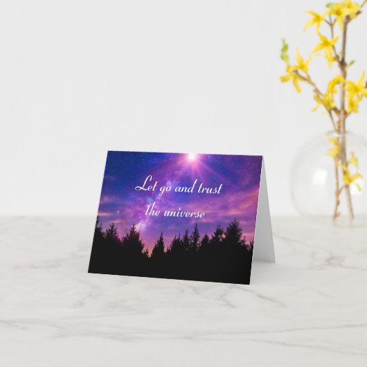 Vertrouw op het universum kaart (Gele Bloem)