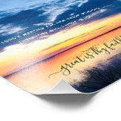 Vertrouw op inspirerende offerte Sunset fotoprint Foto Afdruk (Hoek)