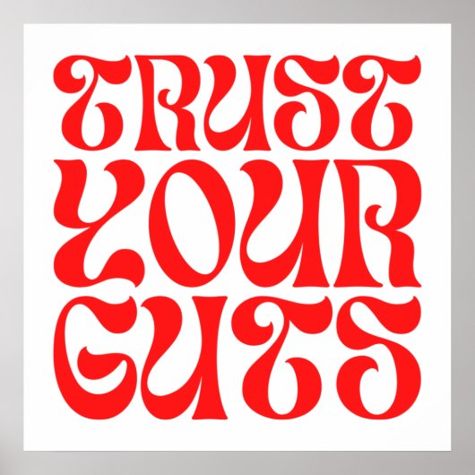 Vertrouw op je gasten - Groovy Wavy Lettertype Poster (Voorkant)