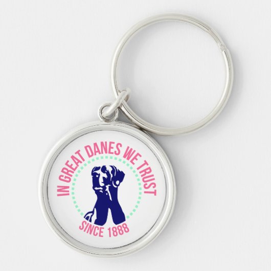 Vertrouw op je Great Dane Sleutelhanger (Voorkant)