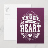 Vertrouw op je hart briefkaart (Voorkant / Achterkant)