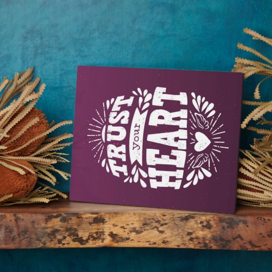 Vertrouw op je hart fotoplaat (Zijkant)