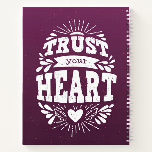 Vertrouw op je hart notitieboek (Achterkant)
